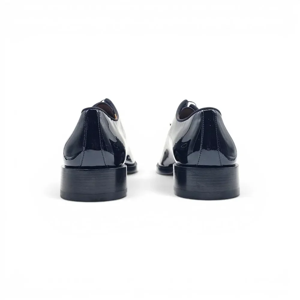 Christian Louboutin Chambeliss Patent Leather Derby Shoes Black EU 41.5 US 8.5